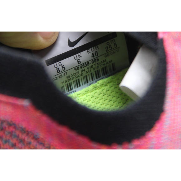 Nike Free TR Flyknit 2 Running Shoes Womens 8.5 Pink Black Sneaker 904658-006 - Picture 8 of 8